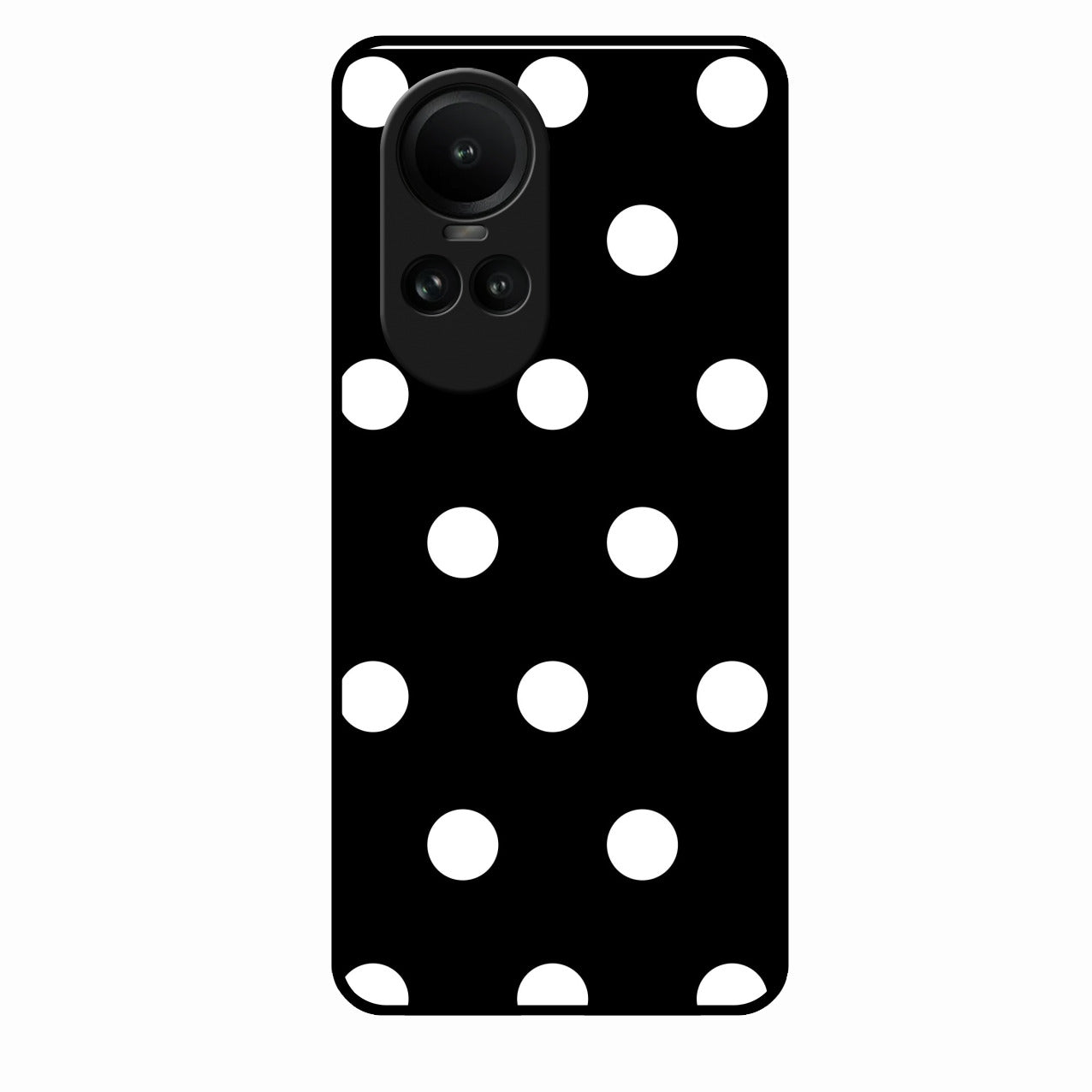 Classic Polka Dot Glass Phone Case for Oppo Reno 10 Pro 5G