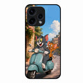 Cartoon Scooter Adventure Premium Glass Phone Case for Oppo Reno 15 5G