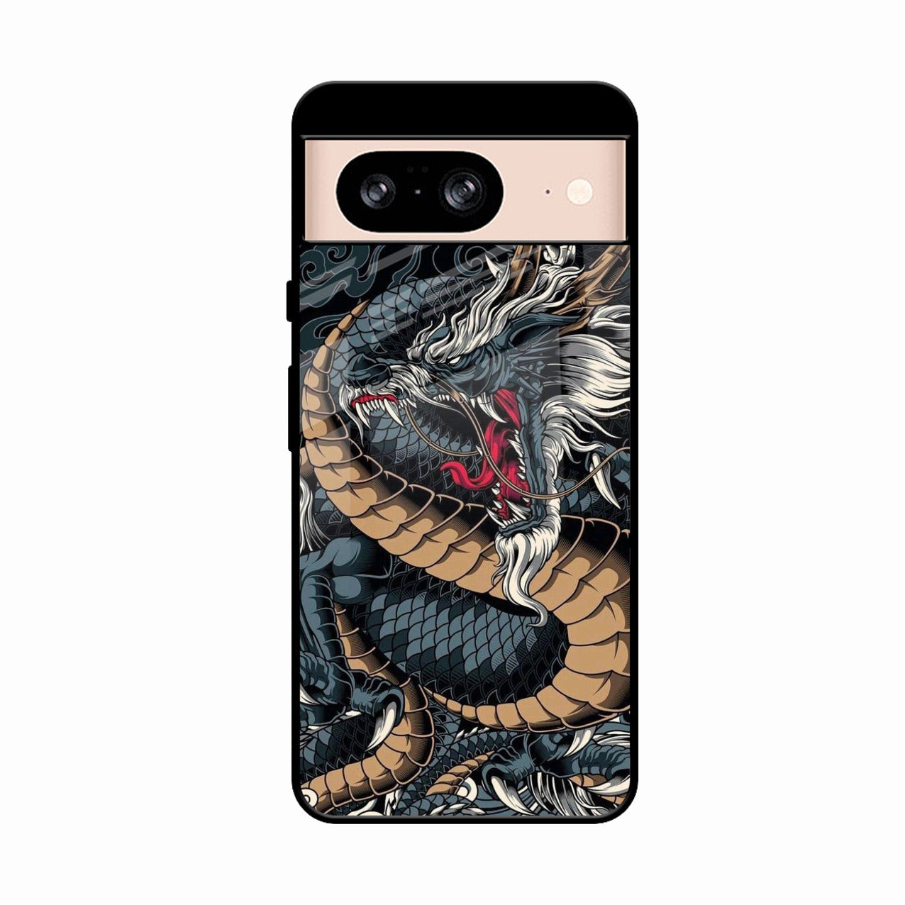 Midnight Dragon Glass Phone Case for Google Pixel 8 5G
