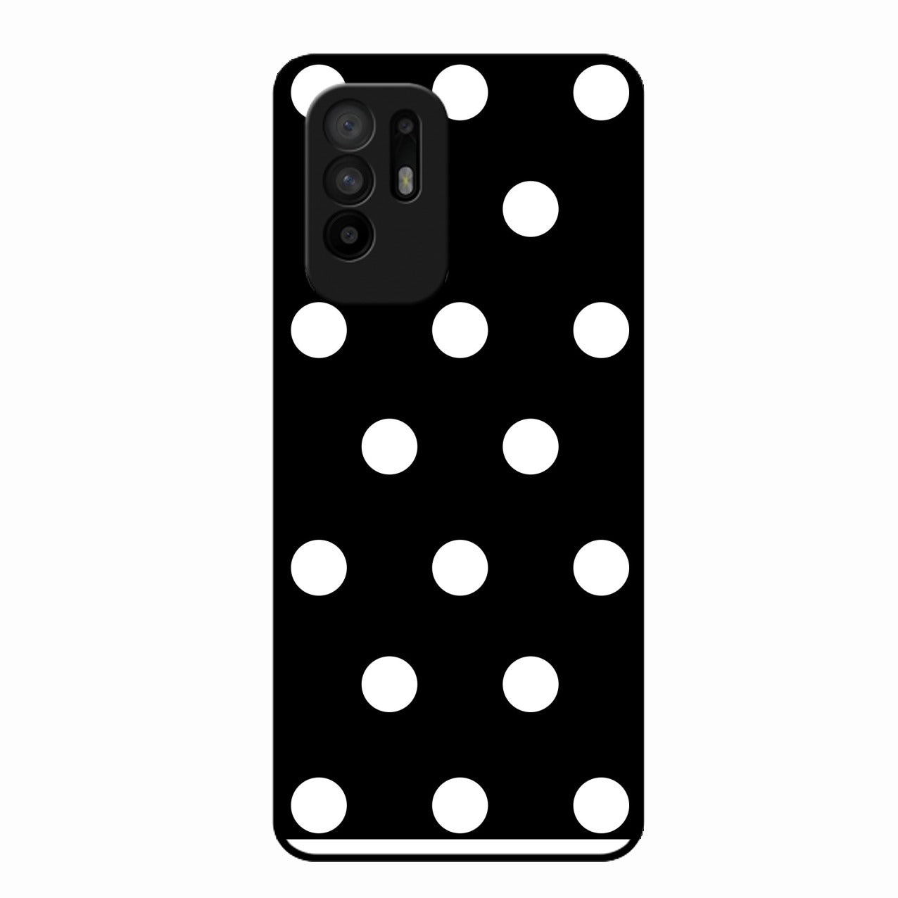 Classic Polka Dot Glass Phone Case for Oppo F19 Pro Plus 5G