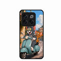 Cartoon Scooter Adventure Premium Glass Phone Case for Oneplus 10T 5G