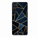 Midnight Gold Geometric Premium Glass Phone Case for Samsung Galaxy M55 5G