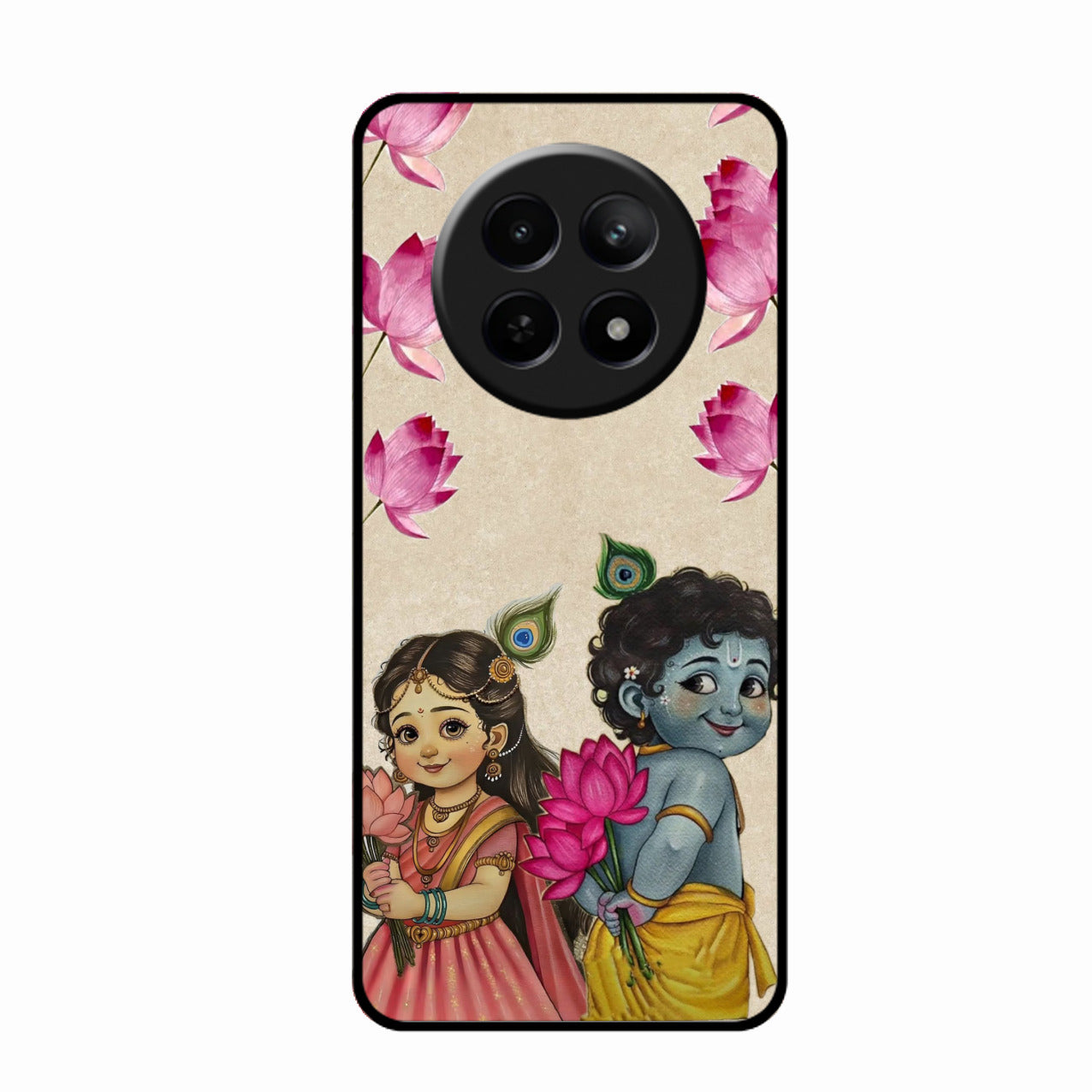 Krishna Eternal Lotus Glass Case for Realme C65 5G