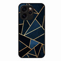 Midnight Gold Geometric Premium Glass Phone Case for Oppo Reno 15 Pro Mini 5G