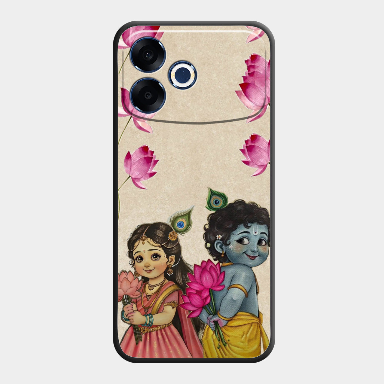 Krishna Eternal Lotus Glass Case for Oppo F33 Pro 5G