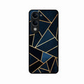 Midnight Gold Geometric Premium Glass Phone Case for iQOO Z10 Lite