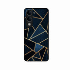 Midnight Gold Geometric Premium Glass Phone Case for iQOO Z10 Lite