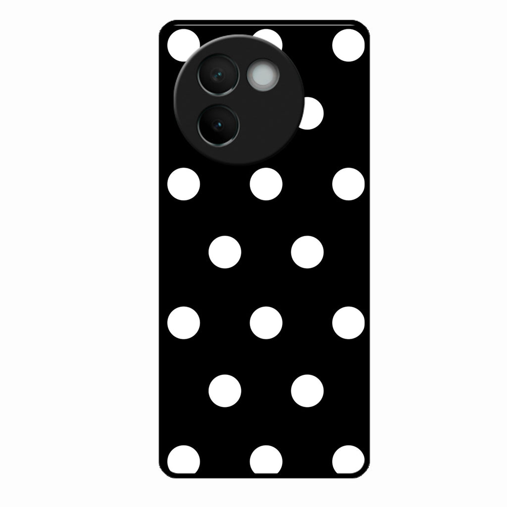 Classic Polka Dot Glass Phone Case for Vivo V30E 5G