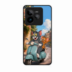 Cartoon Scooter Adventure Premium Glass Phone Case for Realme Gt 7 Pro