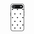 Heart Pattern White Glass Case Cover for iPhone Air