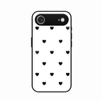 Heart Pattern White Glass Case Cover for iPhone Air