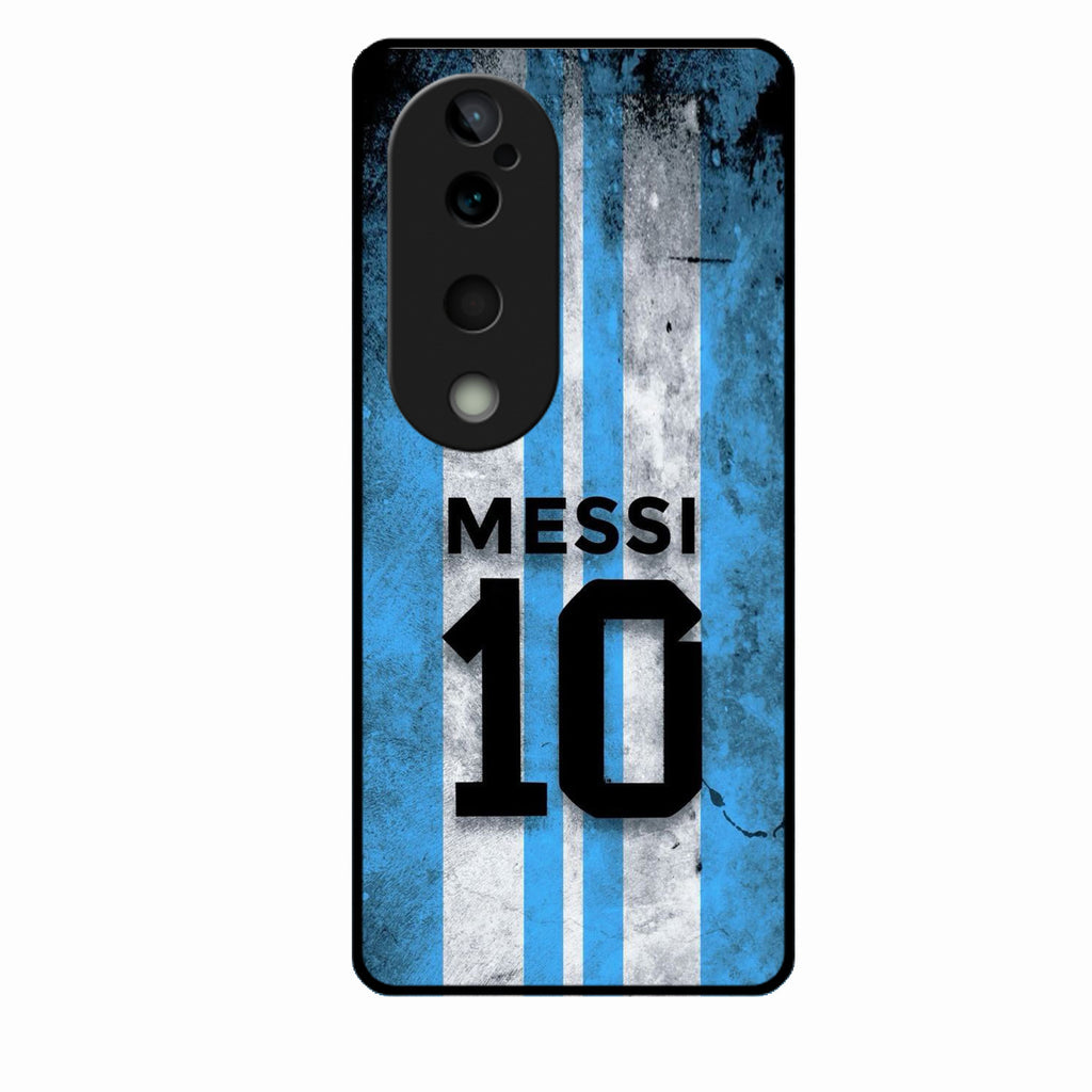 Blue Stripes Number 10 Football Glass Phone Case for Vivo T3 Ultra