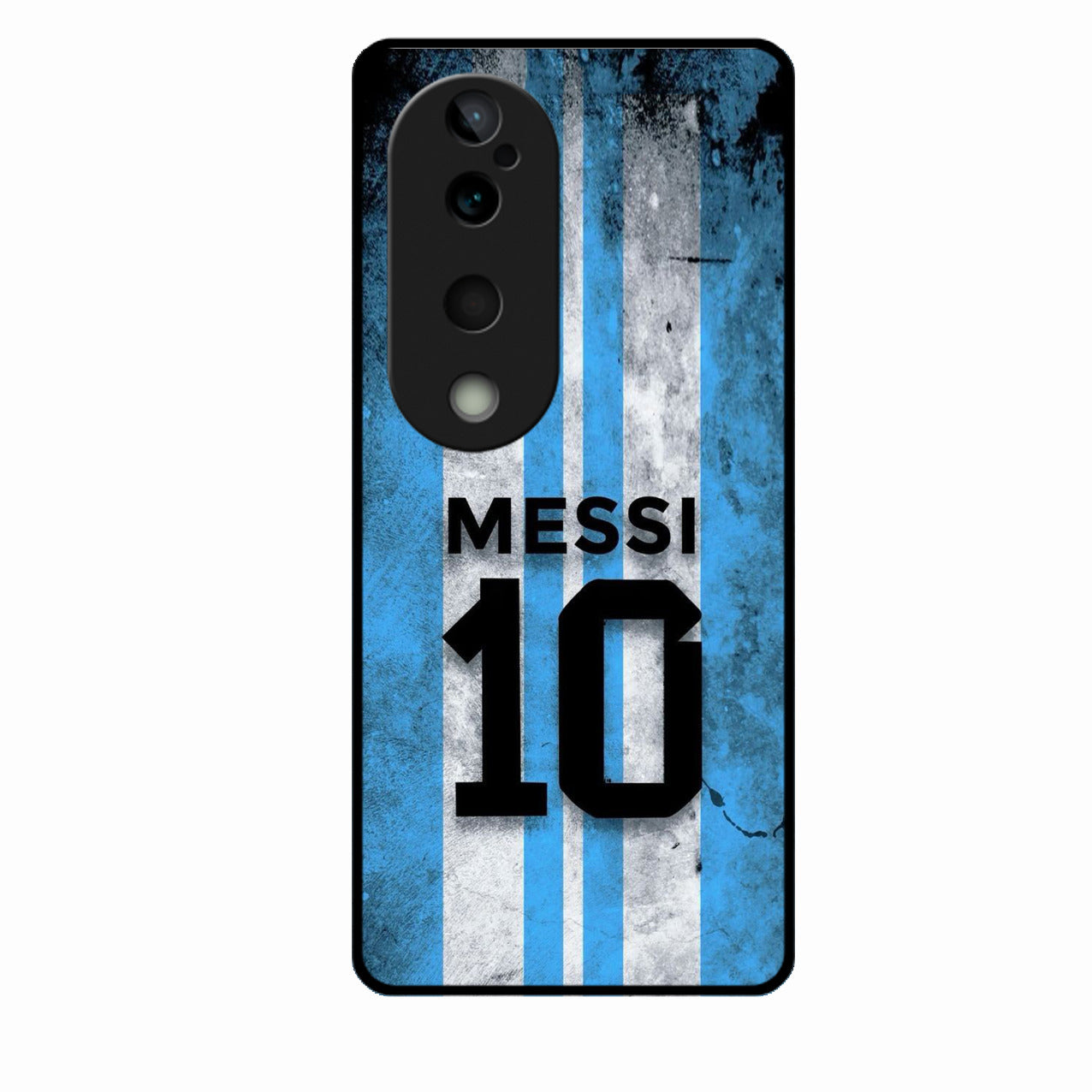Blue Stripes Number 10 Football Glass Phone Case for Vivo T3 Ultra