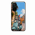Cartoon Scooter Adventure Premium Glass Phone Case for Poco F7 5G