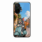 Cartoon Scooter Adventure Premium Glass Phone Case for Poco F7 5G