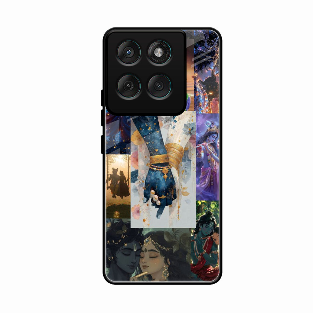 Eternal Radha Krishna Love Glass Phone Case for Motorola Edge 60 Fusion 5G