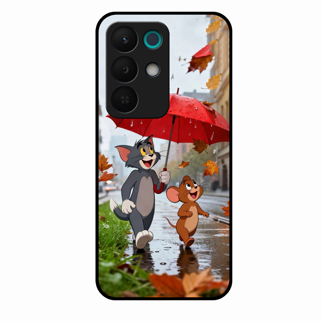 Rainy Day Cartoon Glass Phone Case for Realme 15X 5G