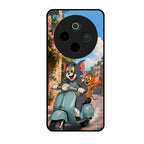 Cartoon Scooter Adventure Premium Glass Phone Case for Vivo T4 5G