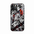 Itachi Uchiha Manga Collage Glass Phone Case for iPhone 16 Pro