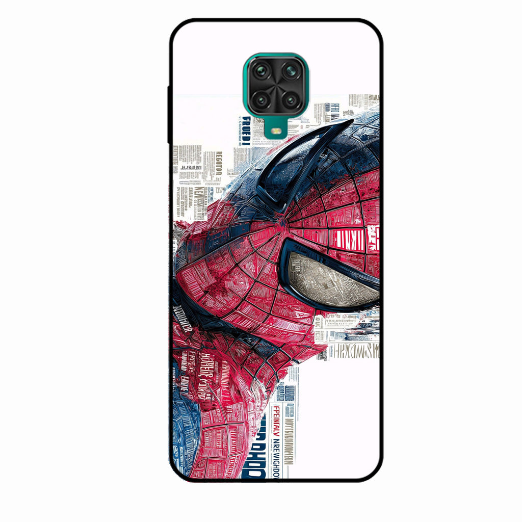 Red Blue Web Hero Glass Phone Cover for Redmi Note 9 Pro - ShopOnCliQ