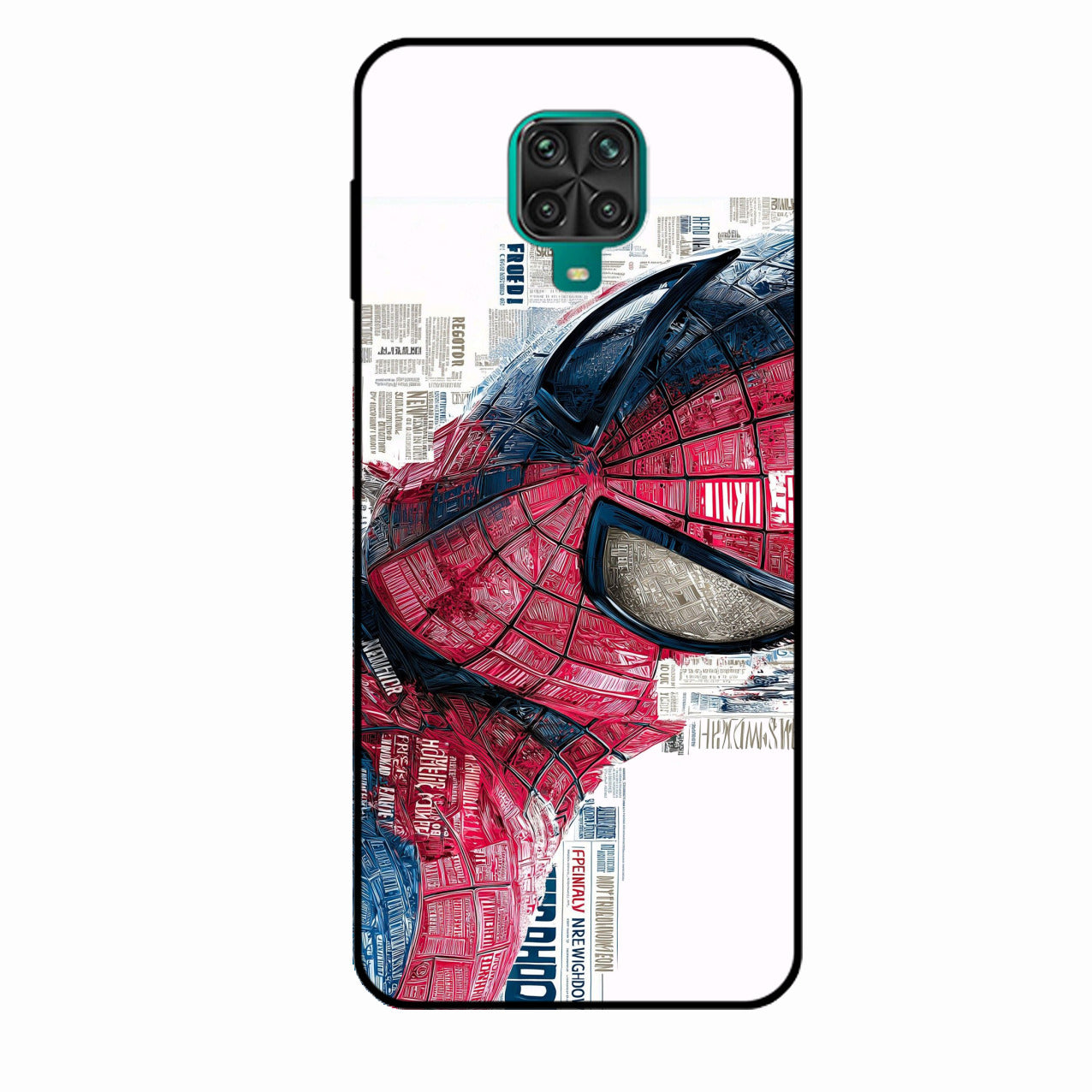 Red Blue Web Hero Glass Phone Cover for Redmi Note 9 Pro