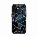 Midnight Gold Geometric Premium Glass Phone Case for iPhone 17