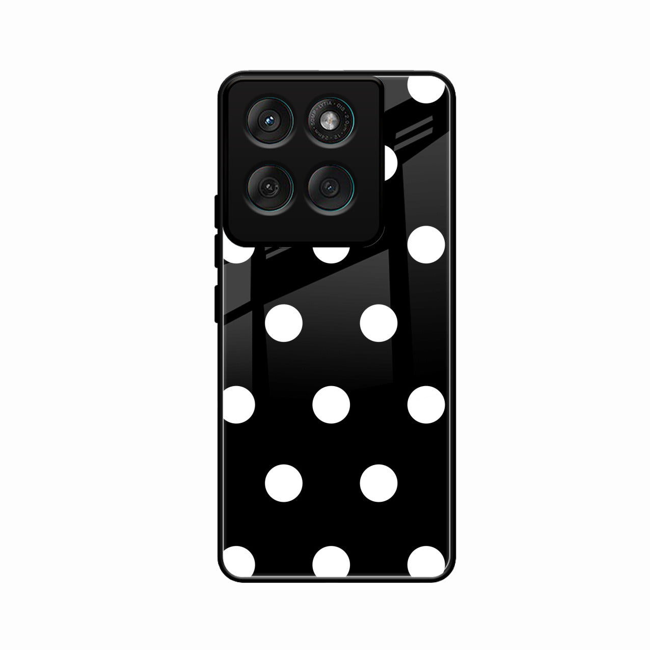 Classic Polka Dot Glass Phone Case for Motorola Edge 60 5G