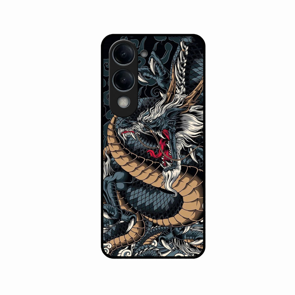 Midnight Dragon Glass Phone Case for iQOO Z10 Lite