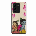 Krishna Eternal Lotus Glass Case for Vivo V25 Pro 5G