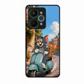 Cartoon Scooter Adventure Premium Glass Phone Case for Realme 15 Pro 5G