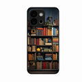 Colorful Bookshelf Art Glass Case Cover for Oneplus 13S 5G