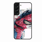 Red Blue Web Hero Glass Phone Cover for Samsung Galaxy S22 Plus 5G