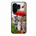 Rainy Day Cartoon Glass Phone Case for Vivo X200 Fe 5G