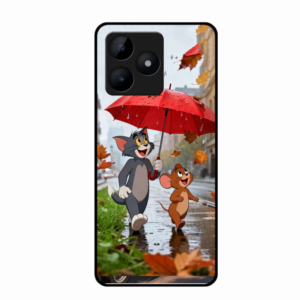 Rainy Day Cartoon Glass Phone Case for Realme C53