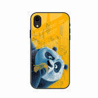 Cute Panda Sketch Premium Glass Phone Case for iPhone XR
