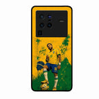 Golden Striker Glass Phone Case for Vivo X80 Pro 5G