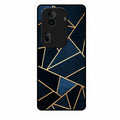 Midnight Gold Geometric Premium Glass Phone Case for Oppo Reno 11 Pro 5G