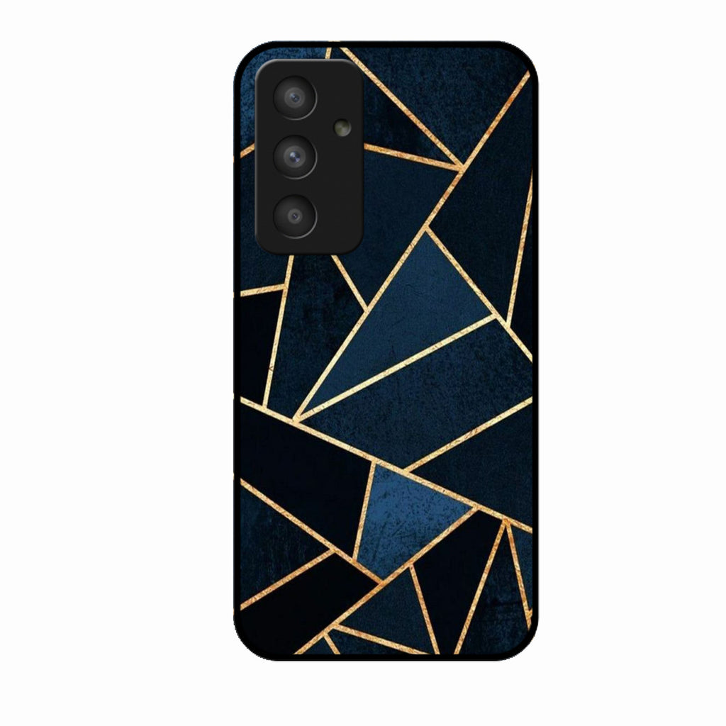 Midnight Gold Geometric Premium Glass Phone Case for Samsung Galaxy A54 5G