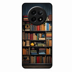 Colorful Bookshelf Art Glass Case Cover for Realme 12 5G