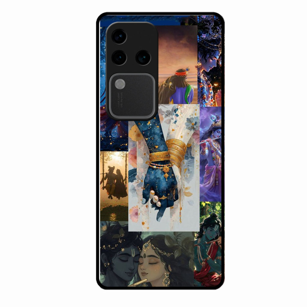 Eternal Radha Krishna Love Glass Phone Case for Samsung Galaxy M16 5G
