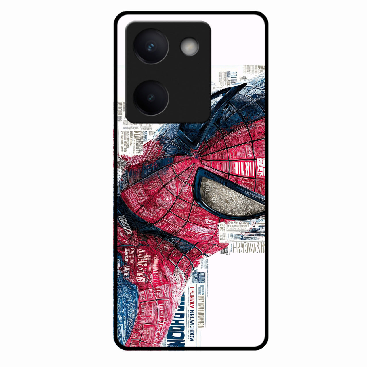 Red Blue Web Hero Glass Phone Cover for Vivo Y200 Pro 5G