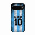 Blue Stripes Number 10 Football Glass Phone Case for Google Pixel 10 Pro XL