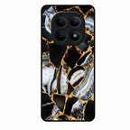 Black Gold Marble Glass Phone Case for Redmi Note 15 5G