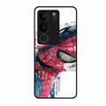 Red Blue Web Hero Glass Phone Cover for Vivo V29 5G