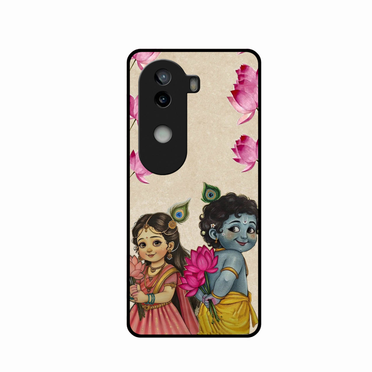 Krishna Eternal Lotus Glass Case for iQOO Z9S 5G