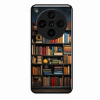 Colorful Bookshelf Art Glass Case Cover for Oppo Find X8 Pro 5G