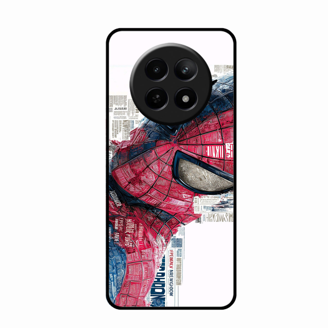 Red Blue Web Hero Glass Phone Cover for Realme C65 5G