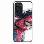 Red Blue Web Hero Glass Phone Cover for Vivo Y29 5G