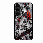 Itachi Uchiha Manga Collage Glass Phone Case for Samsung Galaxy S23 5G