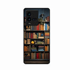 Colorful Bookshelf Art Glass Case Cover for iQOO 9T 5G